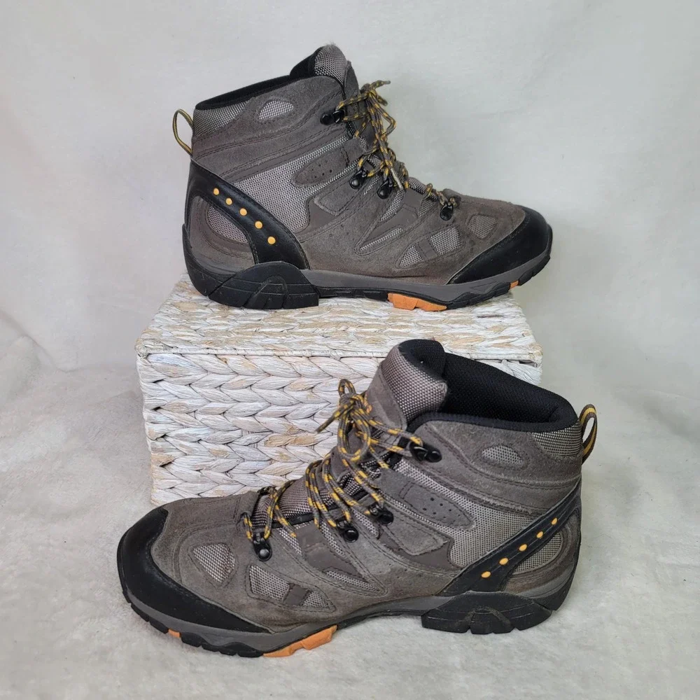 Bearpaw Brock Wide Mens Waterproof Hiking Boots Grey Black 11.5 Gorpcore Utility